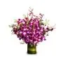 20 orchids in glass vase