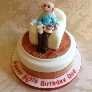 2 kg Fondant grandfather theme cake  
