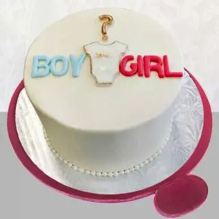  Baby Shower Fondant cake in strawberry flavour 