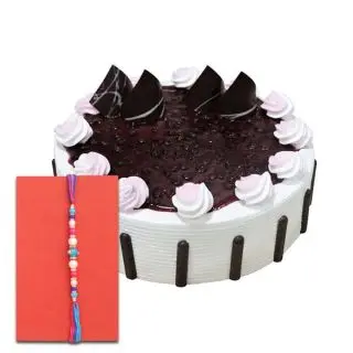 1 kg choco vanilla cake with Rakhi 
