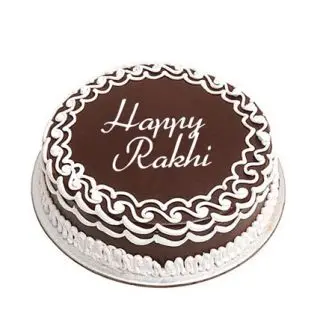 1 kg chocolate fresh cream cake with 1 rakhi and roli chawal