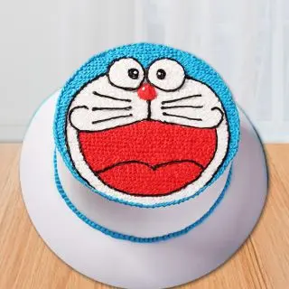  Doreamon shape cake in vanilla flavour 