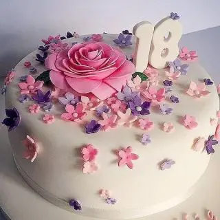  floral theme cake 