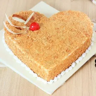  heart shape butterscotch cakes