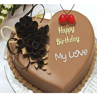  heart shape caramel cake 