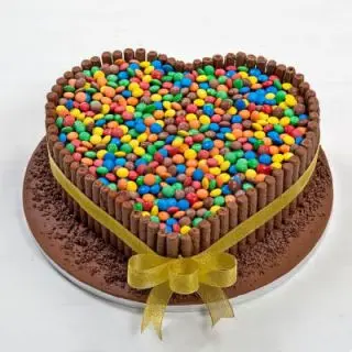 heart shape cholate premium quality designer cake with gems topping 