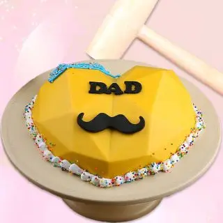 1 kg heart shape dad theme mango flavour pinata cake 