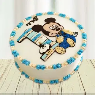 mickey mouse art cake in vanilla flavour 