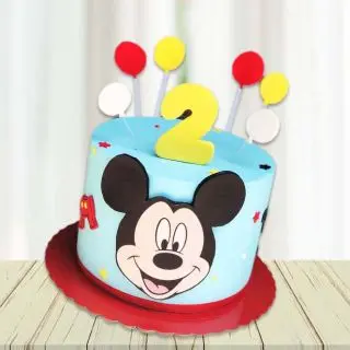 mickey mouse fondant cake with butterscotch flavour 