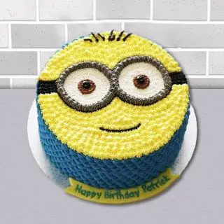  minion fresh cream cool cake in pineapple flavour 