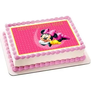 minnie mouse photo cake 