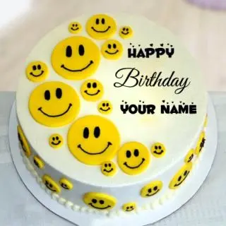 smiley theme cake 