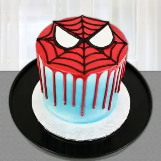  spiderman theme cake in chocolate flavour 