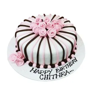 2 kg fondant floral theme cake 
