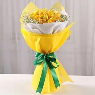 20 yellow roses bunch