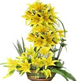 2 feet height arrangement full of asiatic lilies