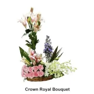 2 feet height Arrangement of oriental lilies ,carn