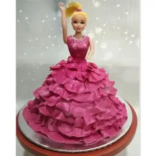 2 kg Barbie theme cake 