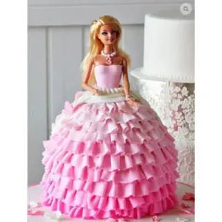 2 kg cute barbie doll shape cake 