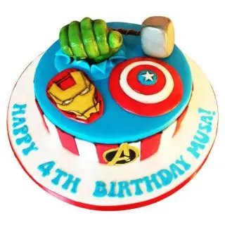 2 kg Fondant Avenger theme cake  