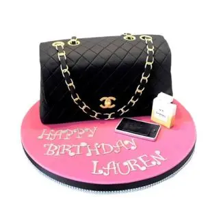 2 kg fondant  Hand bag  theme cake 
