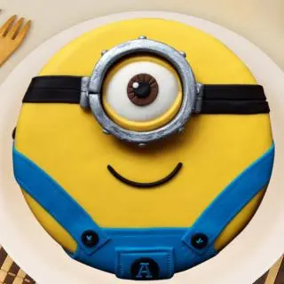 2 kg fondant minion cake in chocolate flavour 