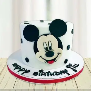  mickey mouse fondant theme cake in choco vanilla flavour 
