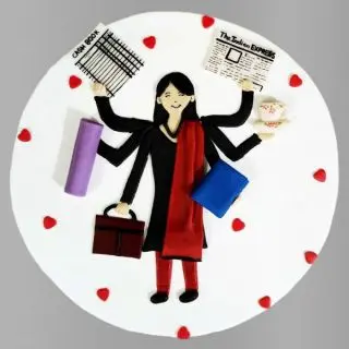 2 kg semi fondant woman theme cake 