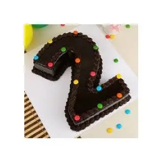 2 shape numeric theme cake in chocolate flavour in 2 kg kids cake
