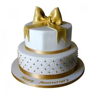 2 tier designer fondant cake in 2 kg 