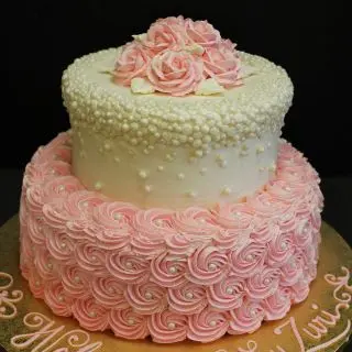 2 tier strawberry vanilla floral theme cake in 3 kg 