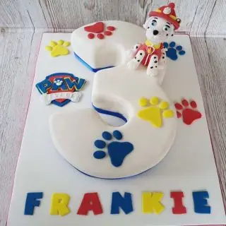 3 shape paw petrol theme cake in 2 kg  kids cake 