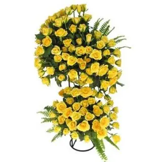 3 feet height arrangement of 100 roses