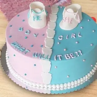 3 kg fondant baby shower theme cake 