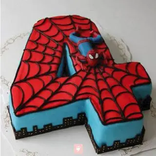 3 kg numeric spider man theme cake 
