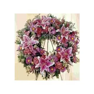 Wreath of mix exotic flowers
