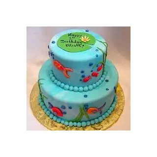 Fish In Aquarium Fondant Cake(3Kg)