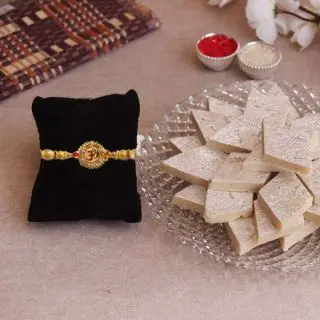 Box of half kg kaju katli with Rakhi 