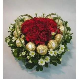 Choco Heart bouquet - Valentine's day combo gift 