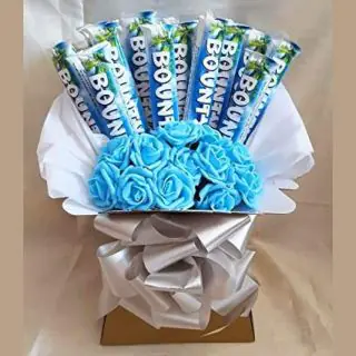 Chocolate bouquet of 12 bounty chocolates 
