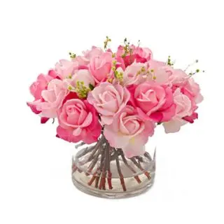 Cute shades- Beautiful vase arrangement of 12 Baby pink roses