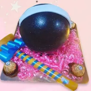 Half kg Blueberry pinata cake with ferrero rochers 