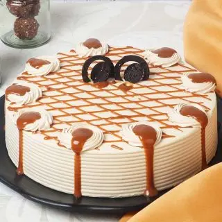 butterscotch caramel dip anniversary  cake 