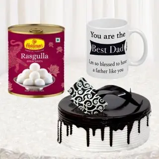 Half kg choco vanilla cake , 1 kg rasgulla ,photo mug 