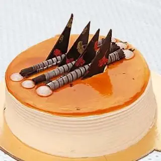 delicious butterscotch fresh cream anniversary cake 