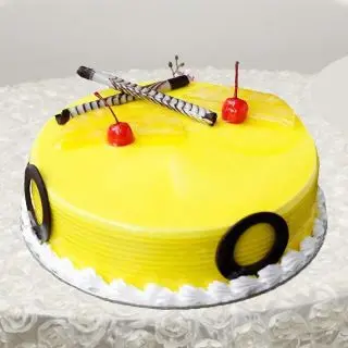 pineapple fresh cream cool anniversary cake 