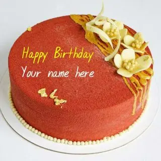 red velvet designer birthday cake 