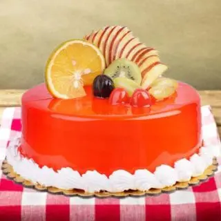  strawberry mix fruit anniversary cake 