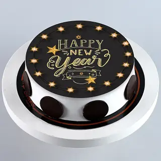 irish coffee new year theme cake 