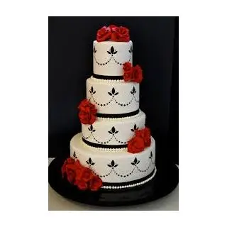 4 storey with rose floral topping(7Kg)